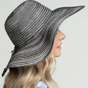 Dainty NYC | Accessories | Black White Swirl Stripe Sun Hat  display picture 1
